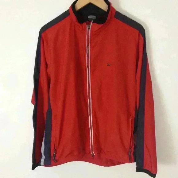 Nike Red Blue Windbreaker Lightweight Large Jacket - Picture 3 of 7